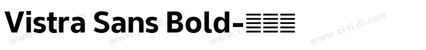 Vistra Sans Bold字体转换